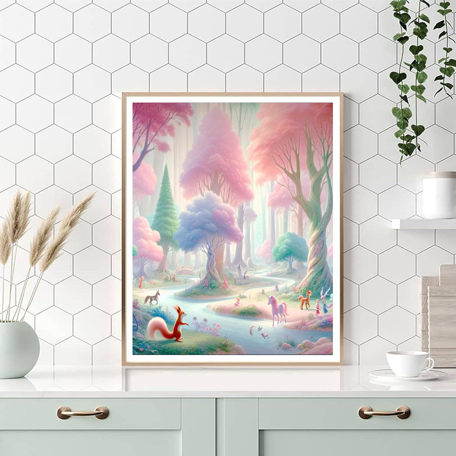 Pastel Woodland Fantasy Painting By Numbers Kit