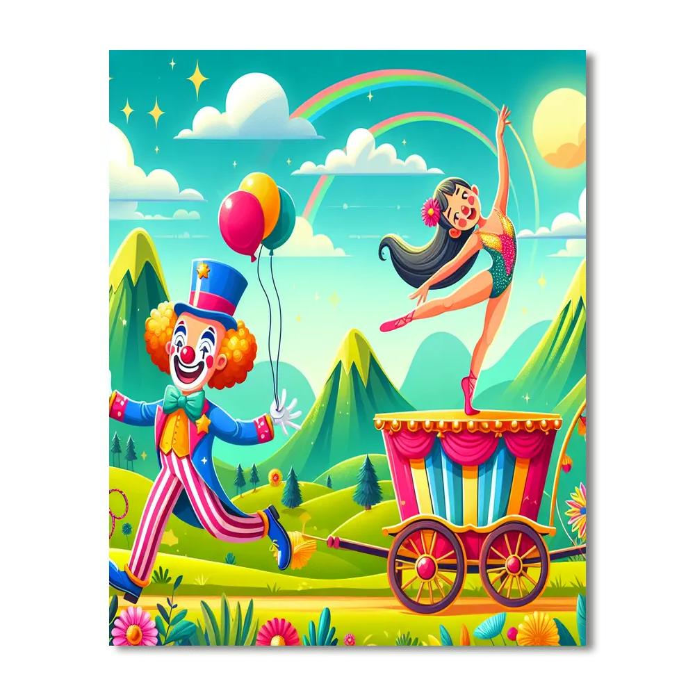 Circus Wagon Adventure Number Painting