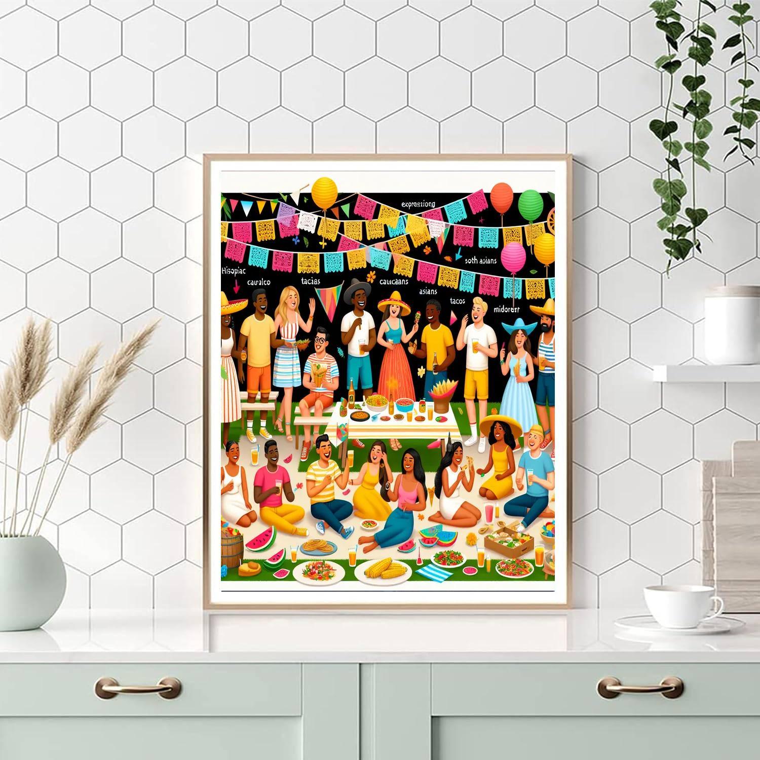 Joyful Summer Fiesta Painting By Numbers Kit