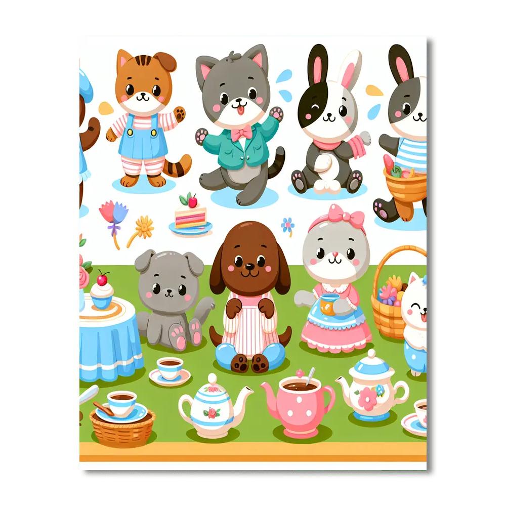 Funny Pet Adventures Painting Number Kit