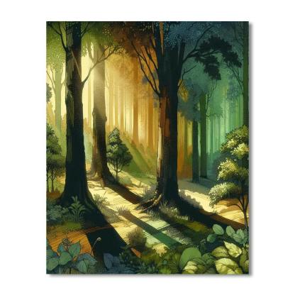 Radiant Forest Paint By Number