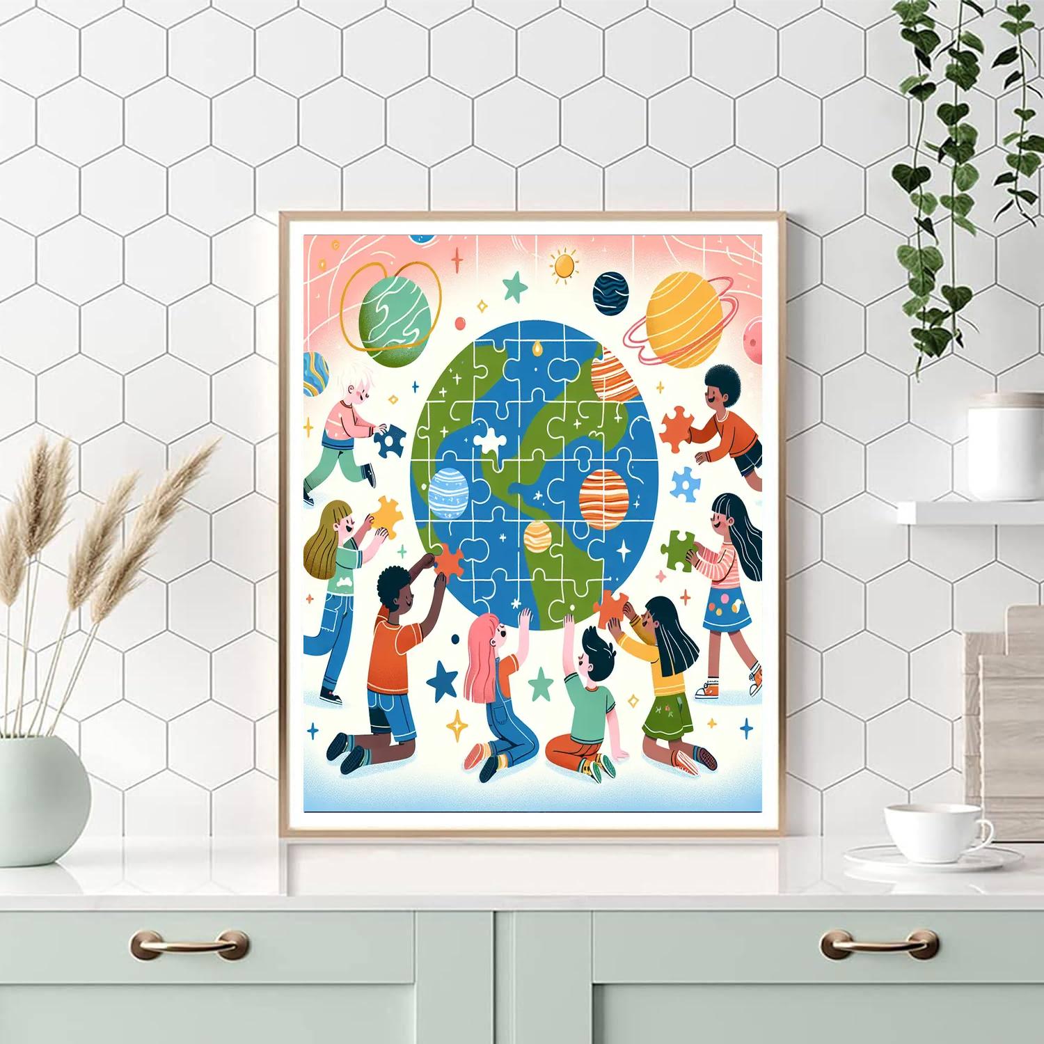 Planetary Puzzle Adventure Paint By Numbers