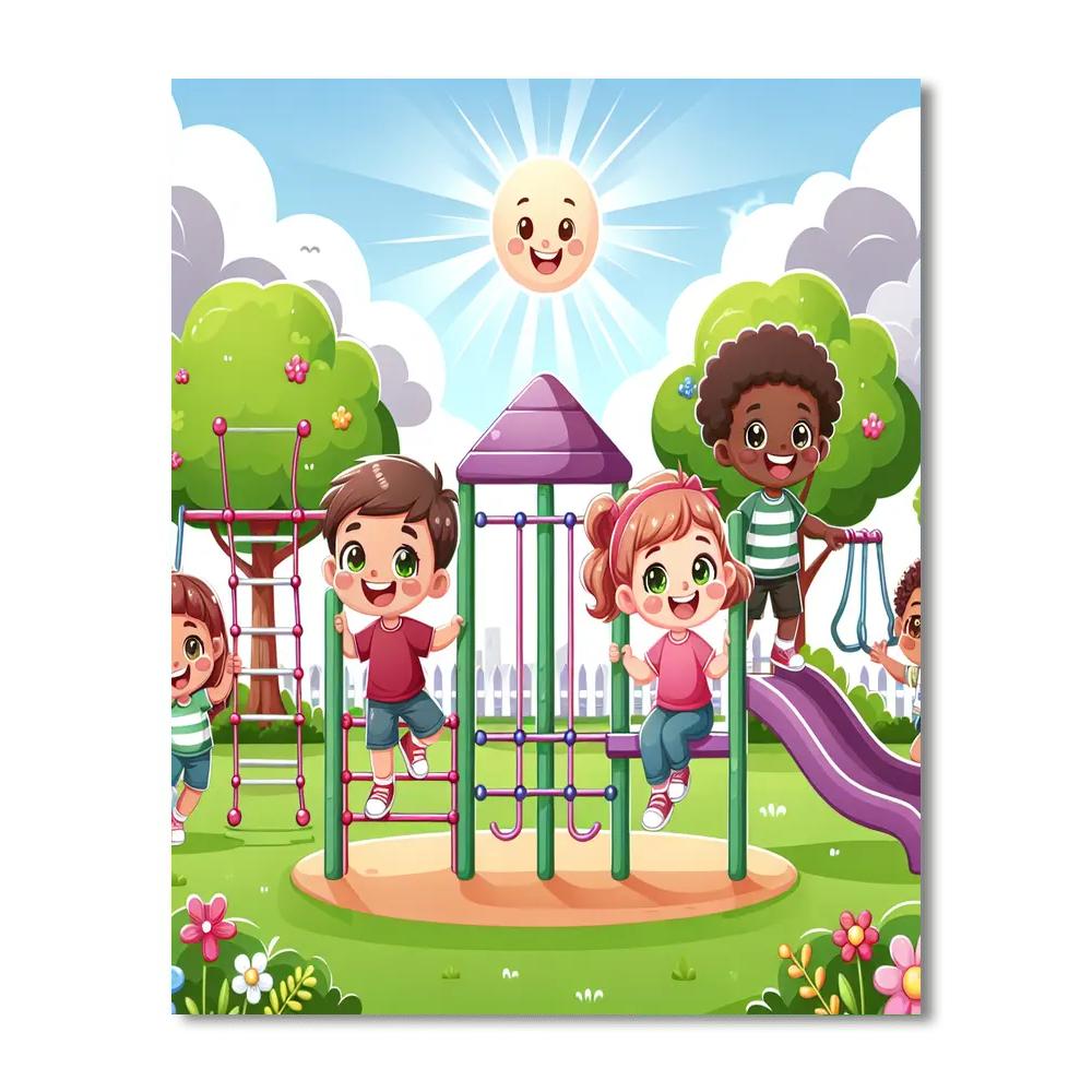 Whimsical Playground Adventure Paint By Number