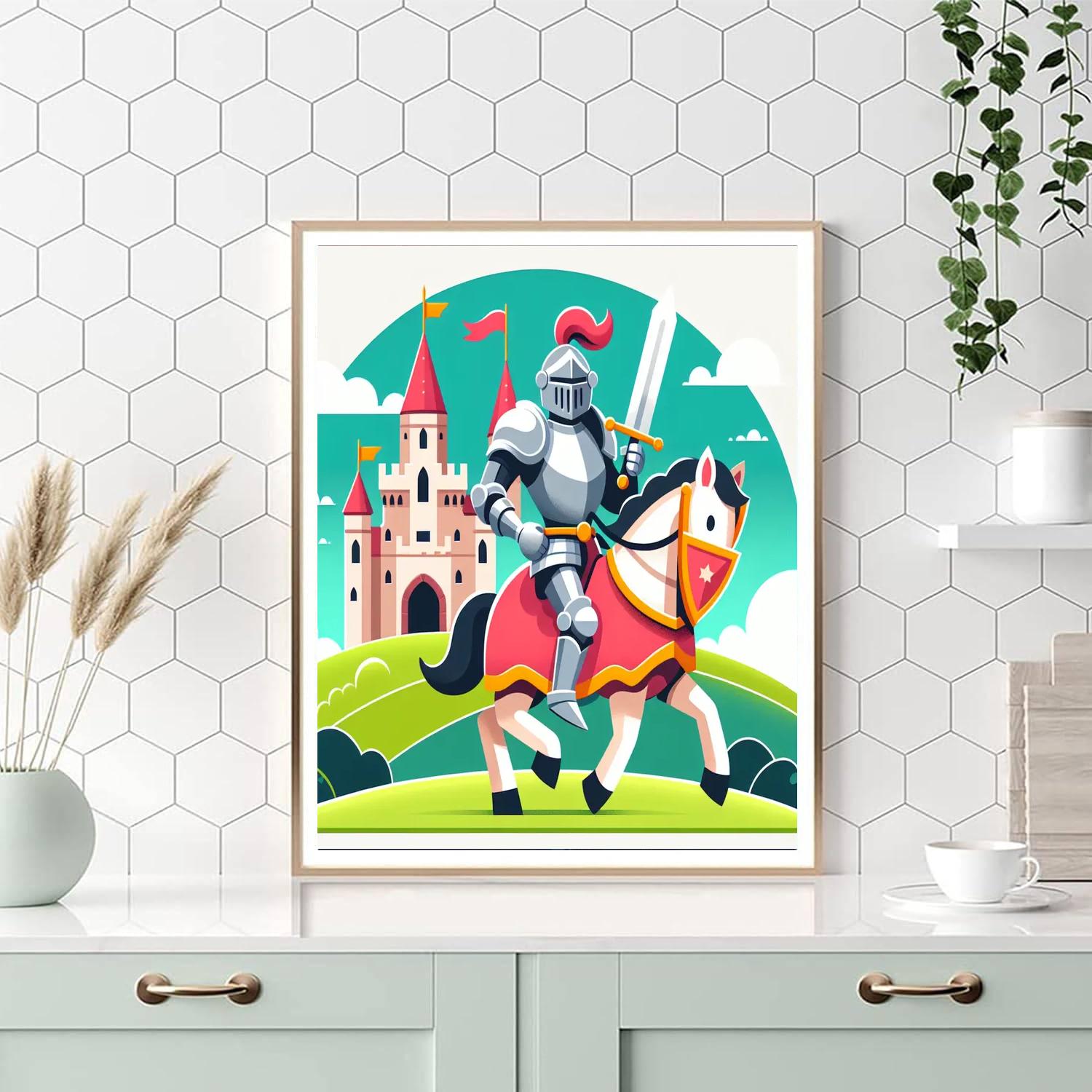 Legend Of The Brave Knight Painting By Numbers Kit