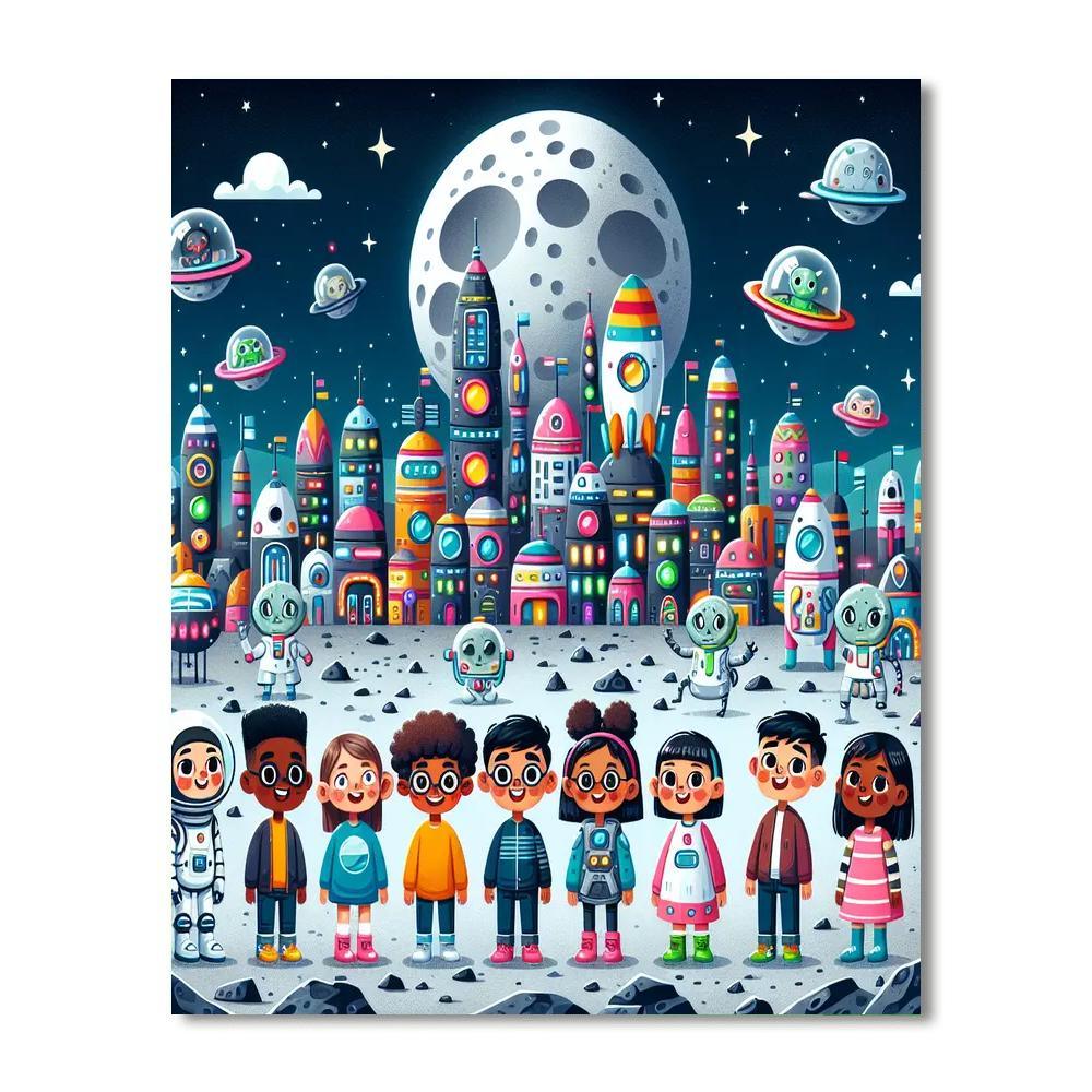 Lunar City Adventure Paint By Color