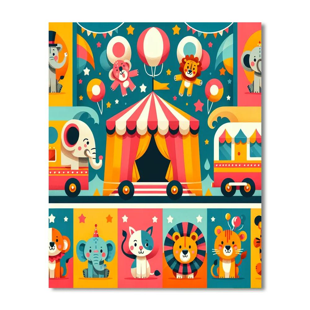 Circus Caravan Capers Numbered Painting Kits