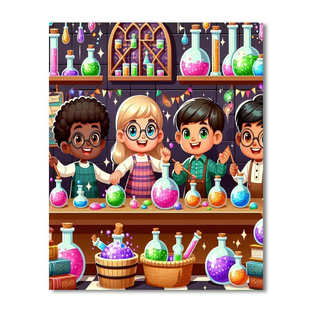 Magical Potion Party Paint By Numbers Art