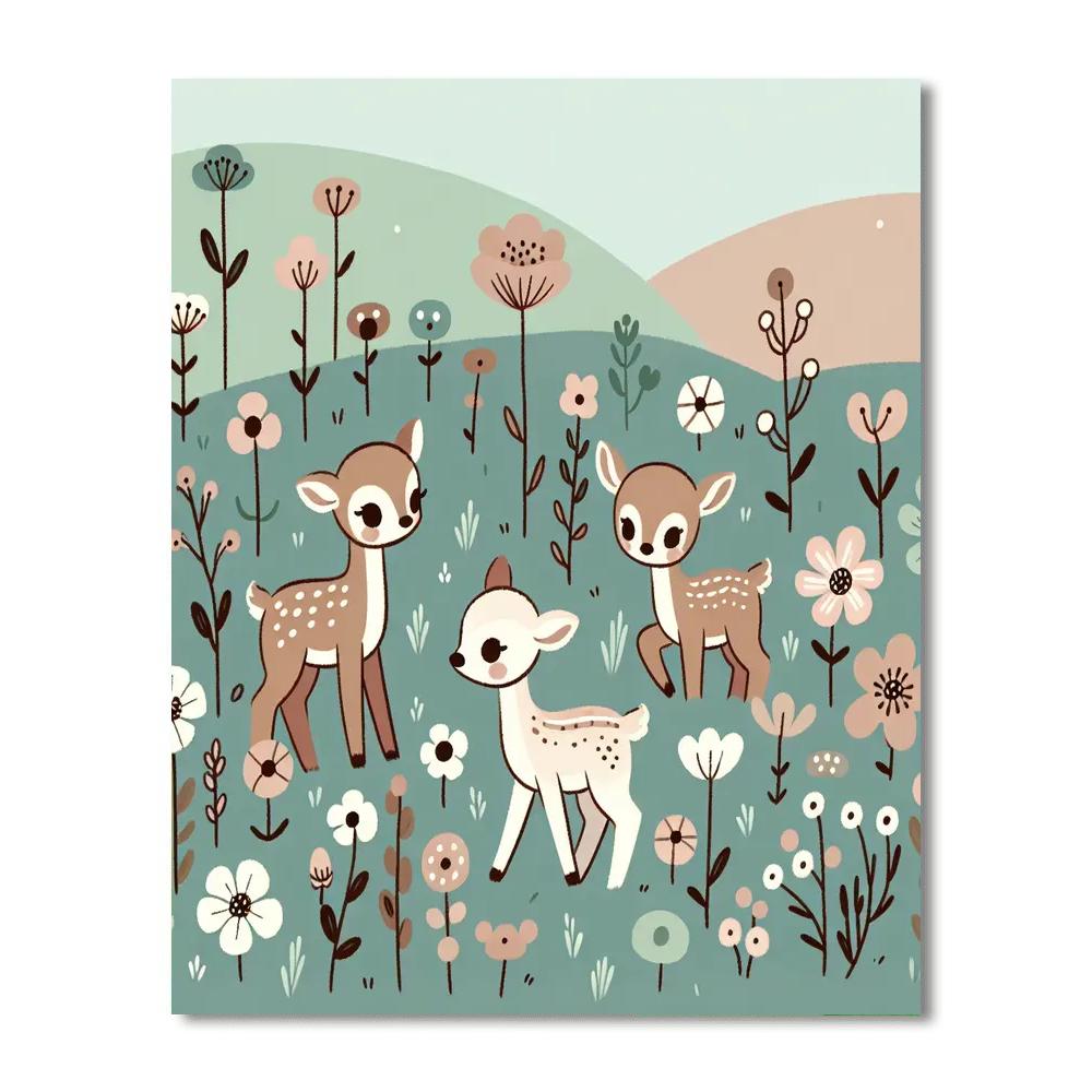 Wildflower Meadow Fawns Paint By Numbers Kits