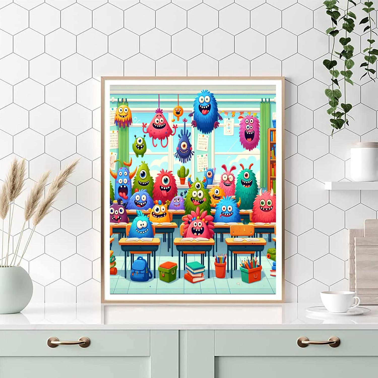 Wacky Monster Classroom DIY Paint By Numbers