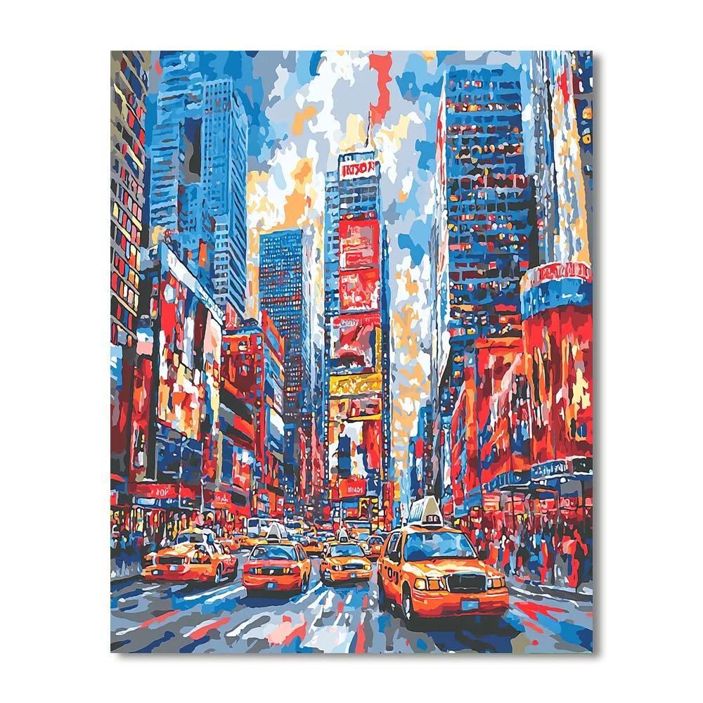 Contemporary Urban Art Style Inspired Dynamic Metropolis  Paint By Numbers Kits