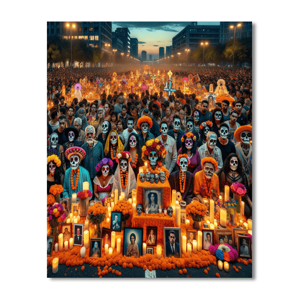 Day Of The Dead Festival - Mexico City Painting By Numbers Kit