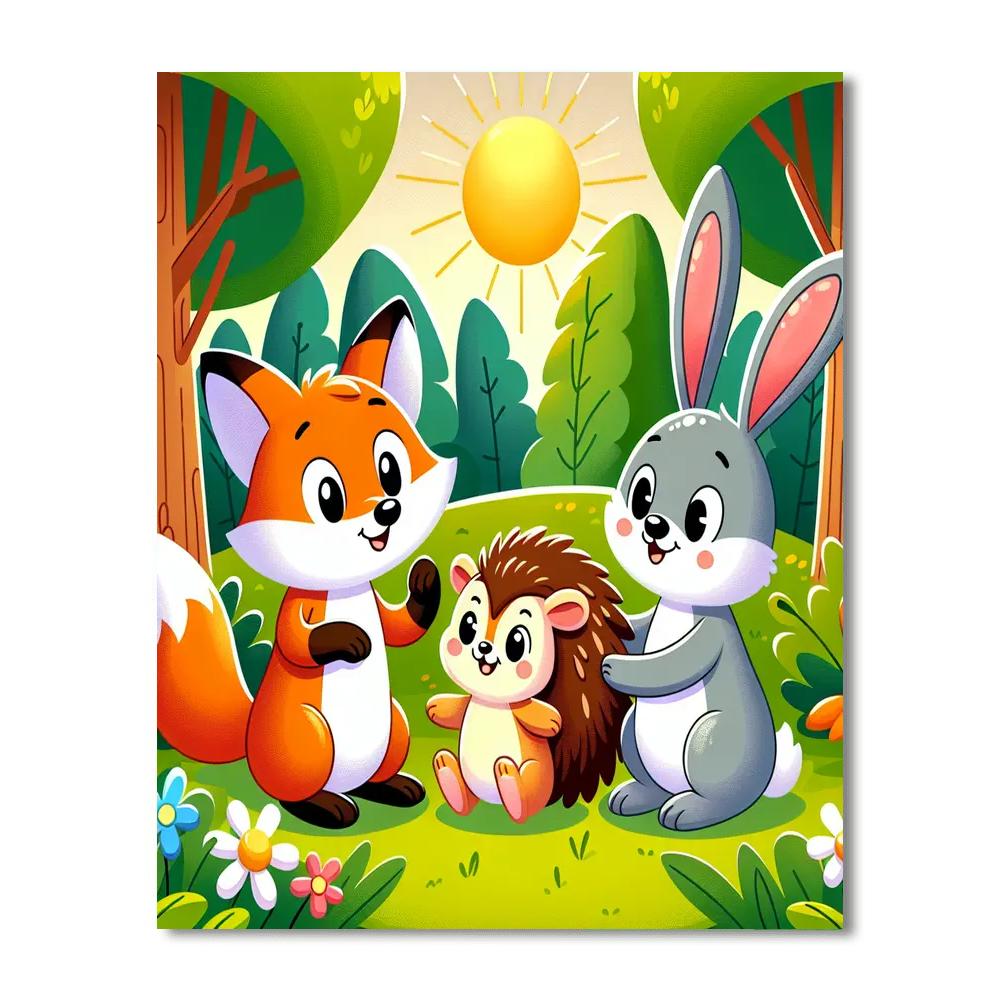 Wonderland Animals Painting Number Kit