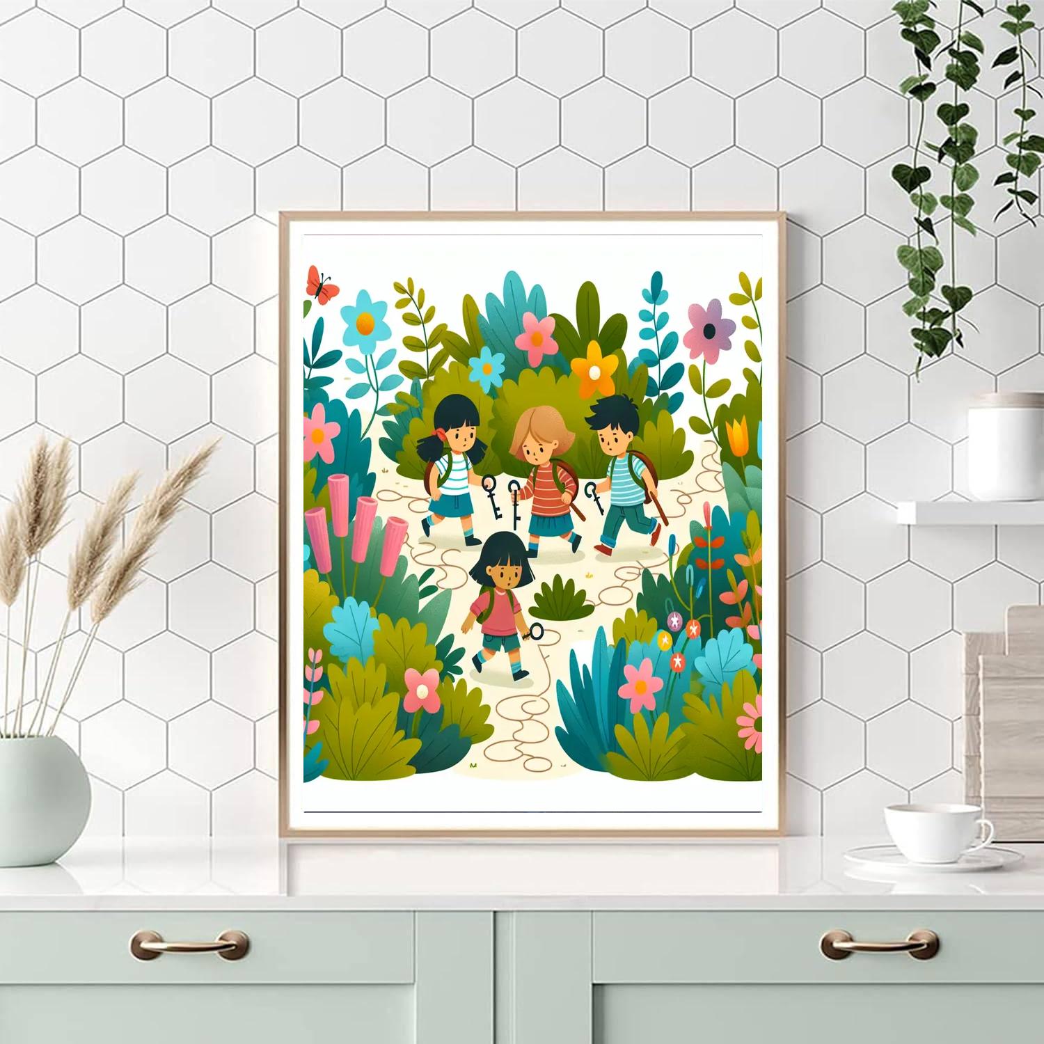 Garden Treasure Hunt Painting Number Kit