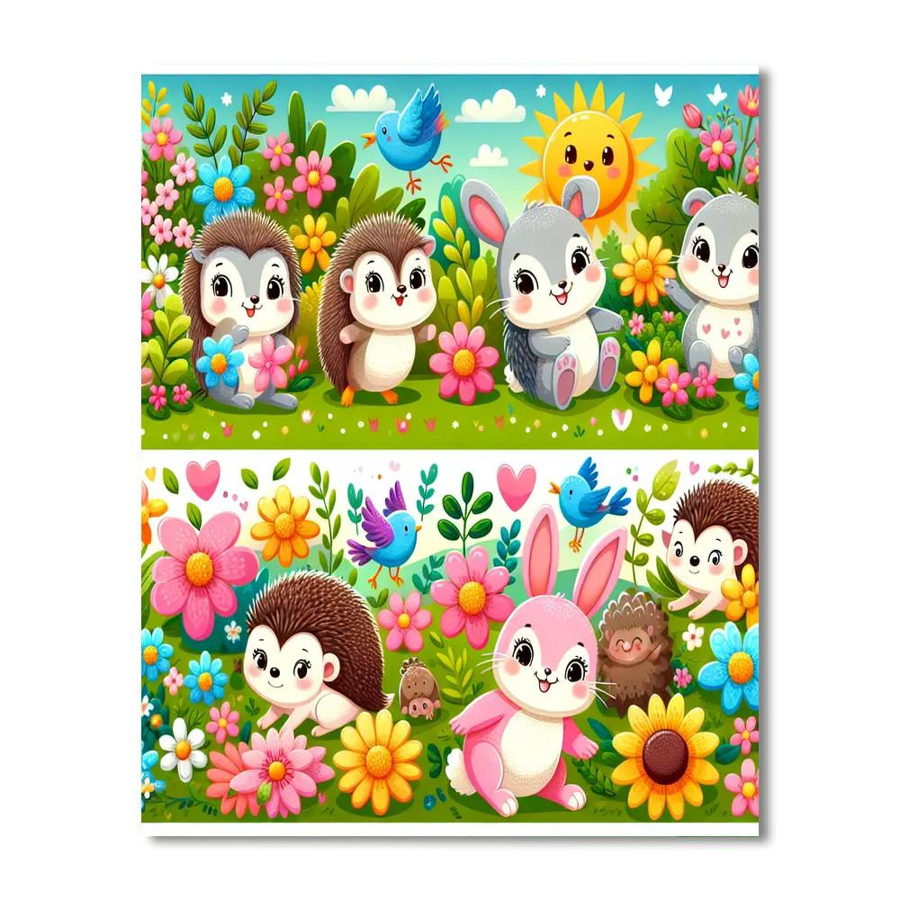Cute Garden Animals Paint By Color