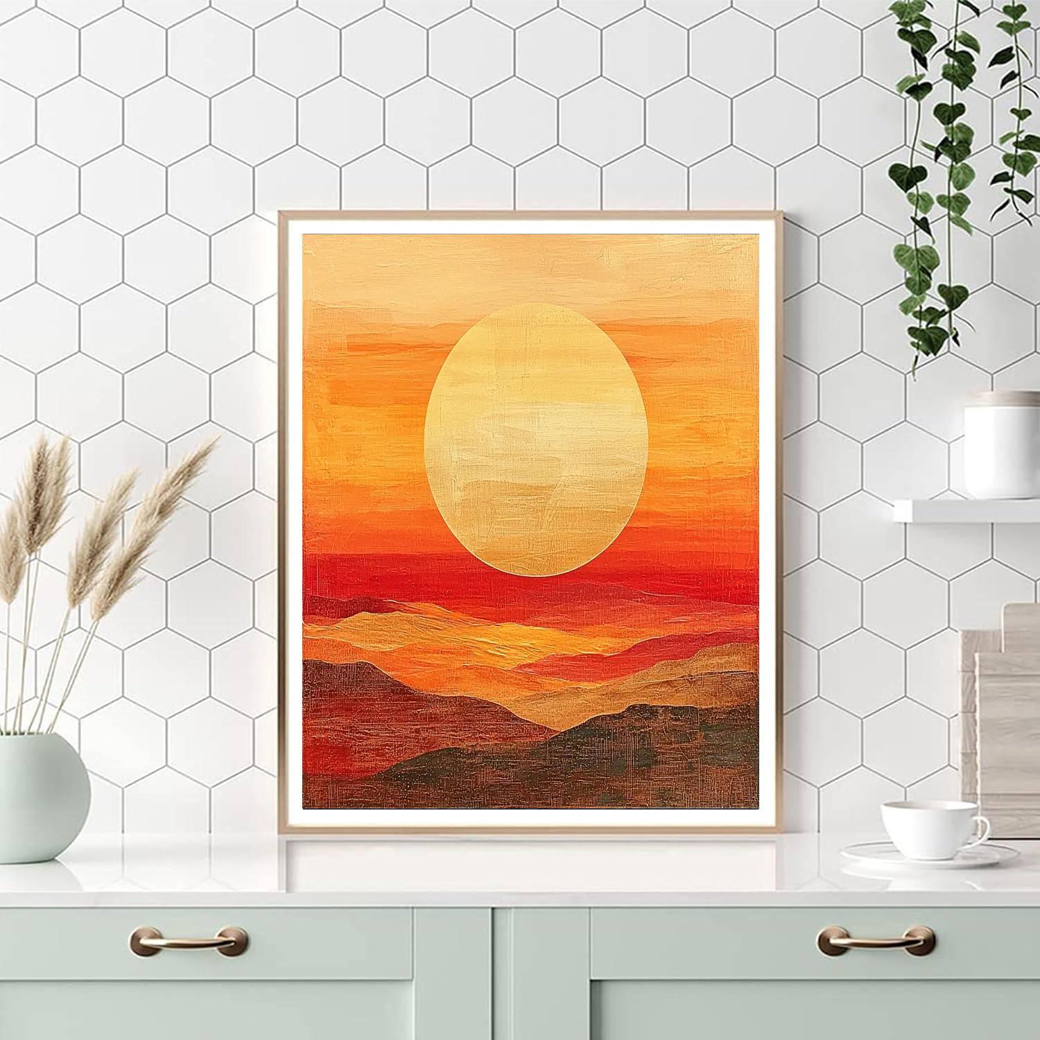 Paul Klee Inspired Mystical Savannah Sunset  Painting By Numbers Kit