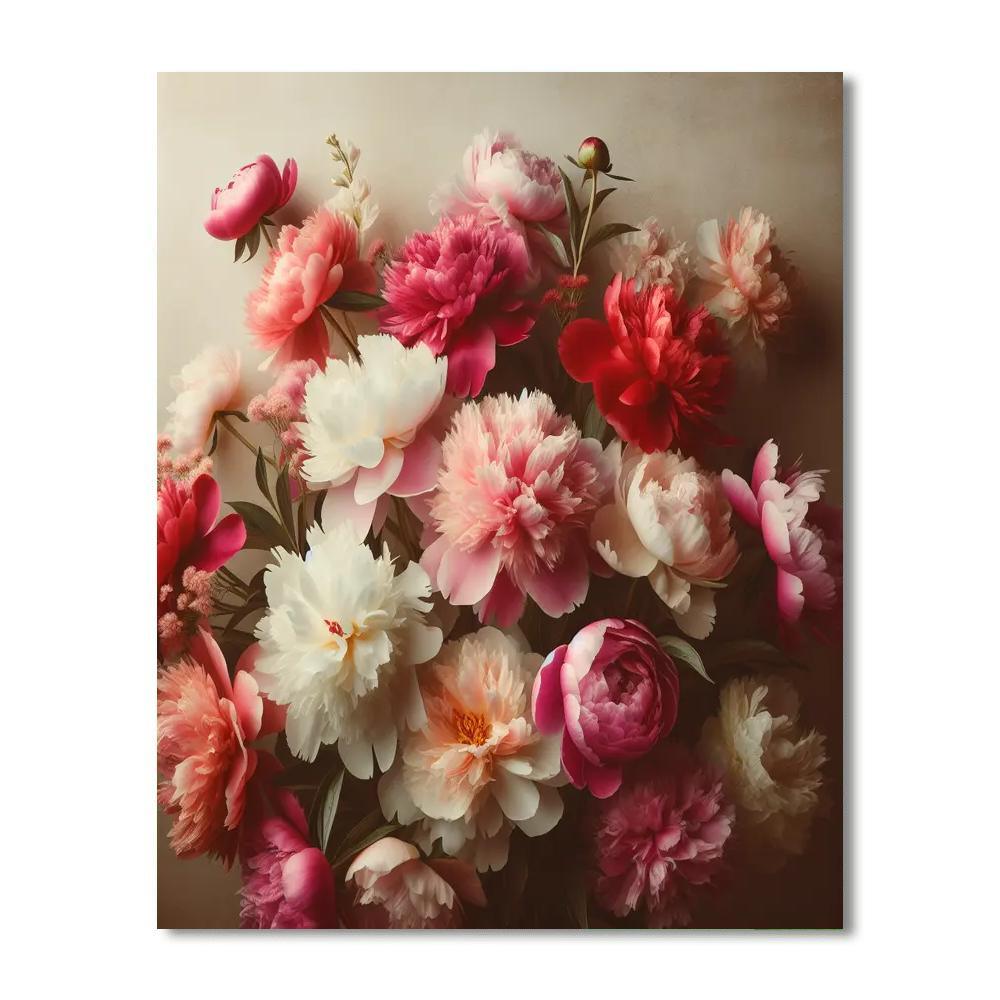 Majestic Peony Elegance Paint By Number