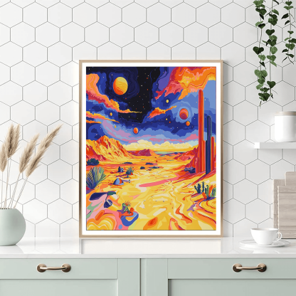 Dali Inspired Surreal Desert Dreams Paint By Numbers Kits