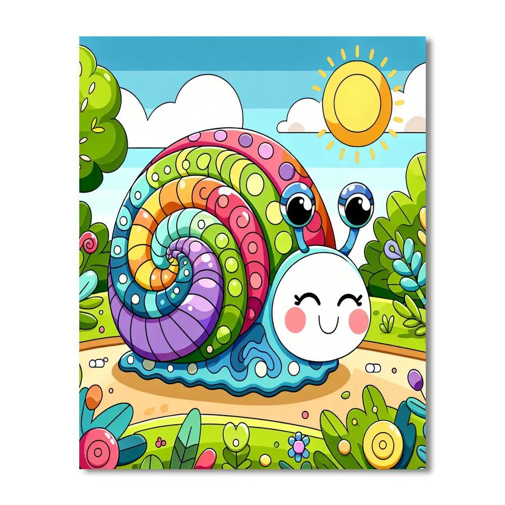 Doodle Snail Paint By Numbers Kits
