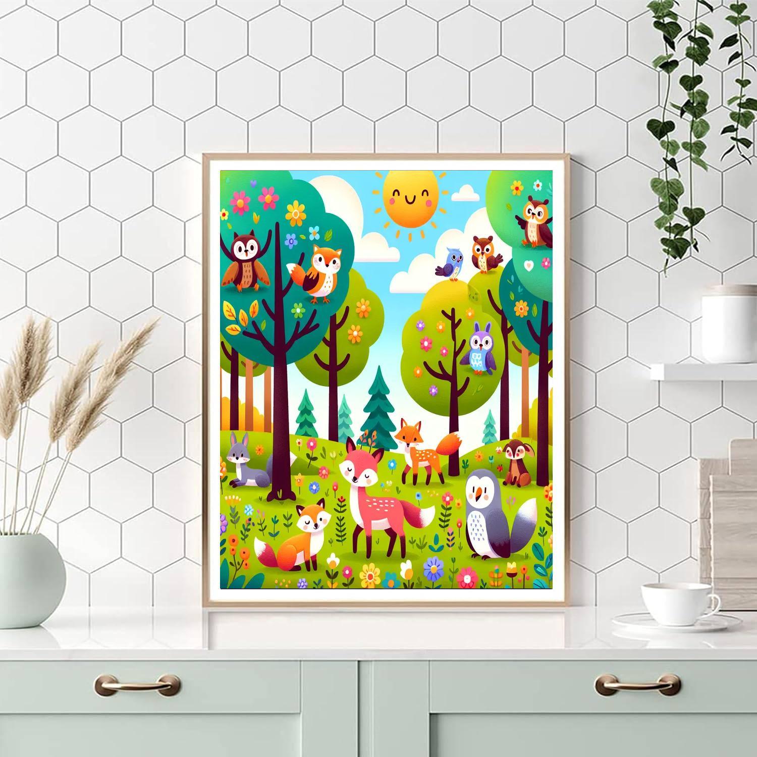 Fairytale Forest Frolics Number Painting