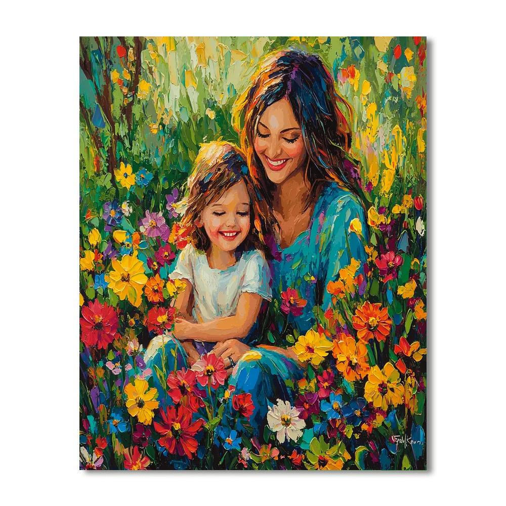 Morning Blossoms And Giggles Number Painting