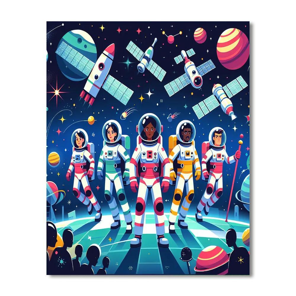 Space Rescue Operation Painting Number Kit