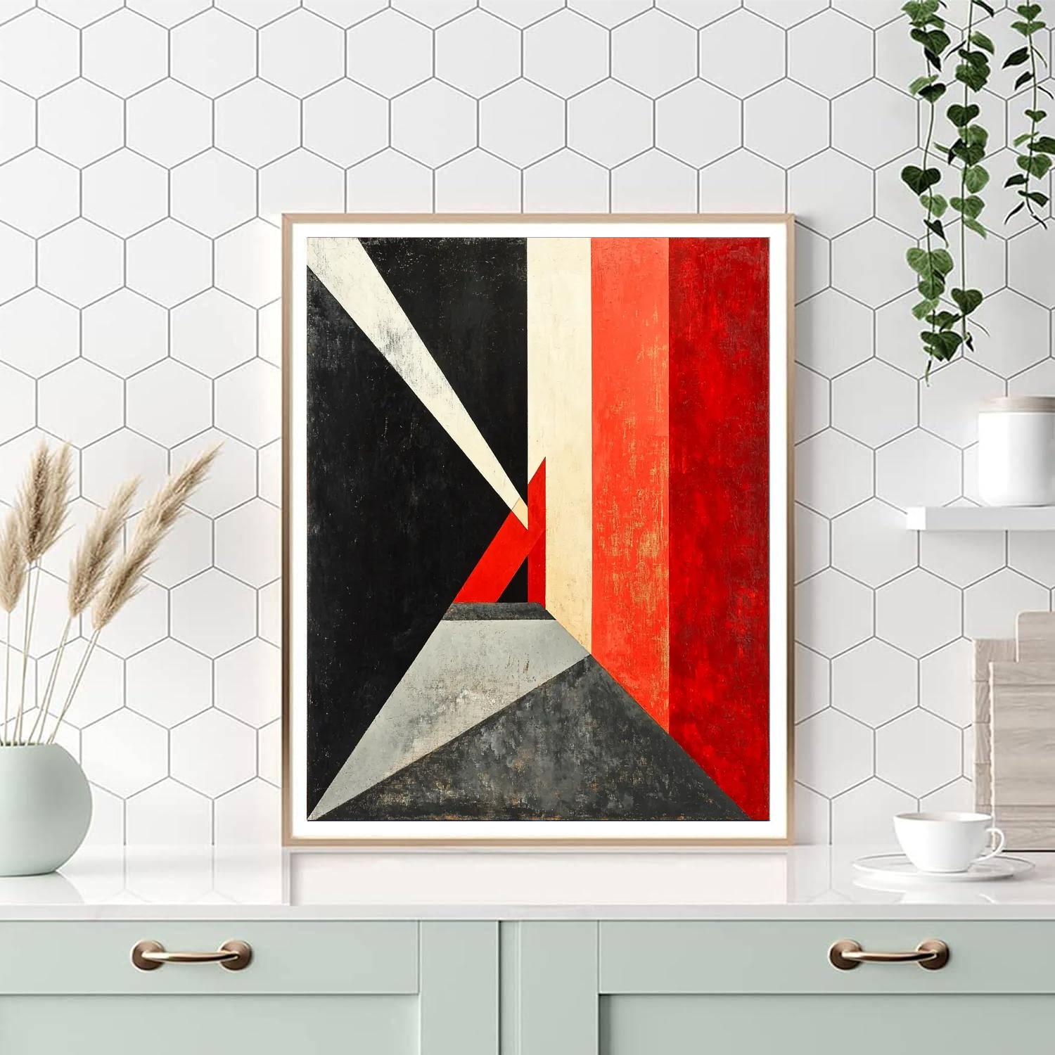 Kazimir Malevich Inspired Contrast Of Forms  Painting Number Kit