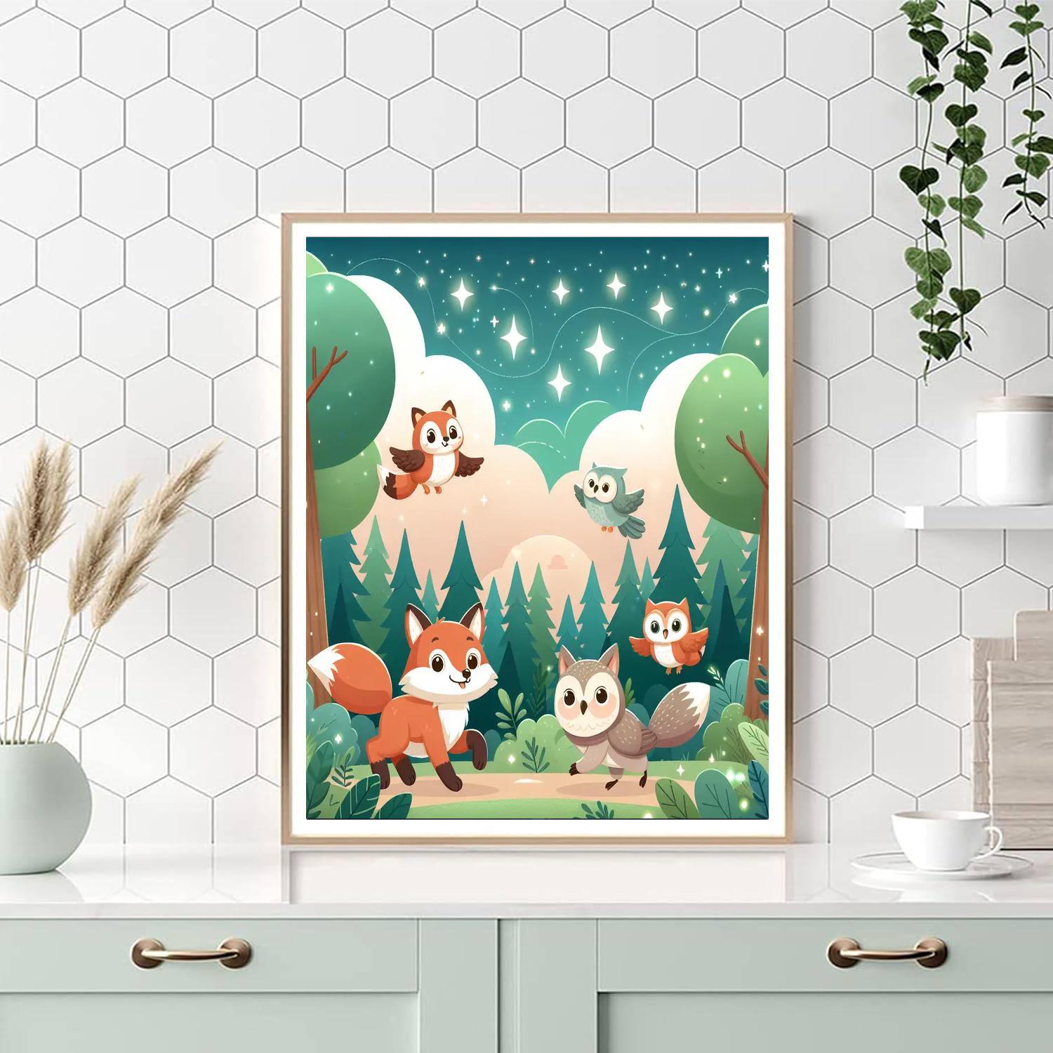 Magical Woodland Frolic Painting Number Kit