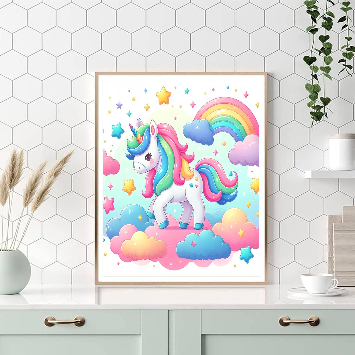 Brilliant Rainbow Unicorn Paint By Numbers Art