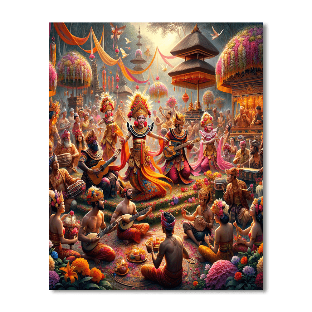 Bali Arts Festival - Indonesia Number Painting