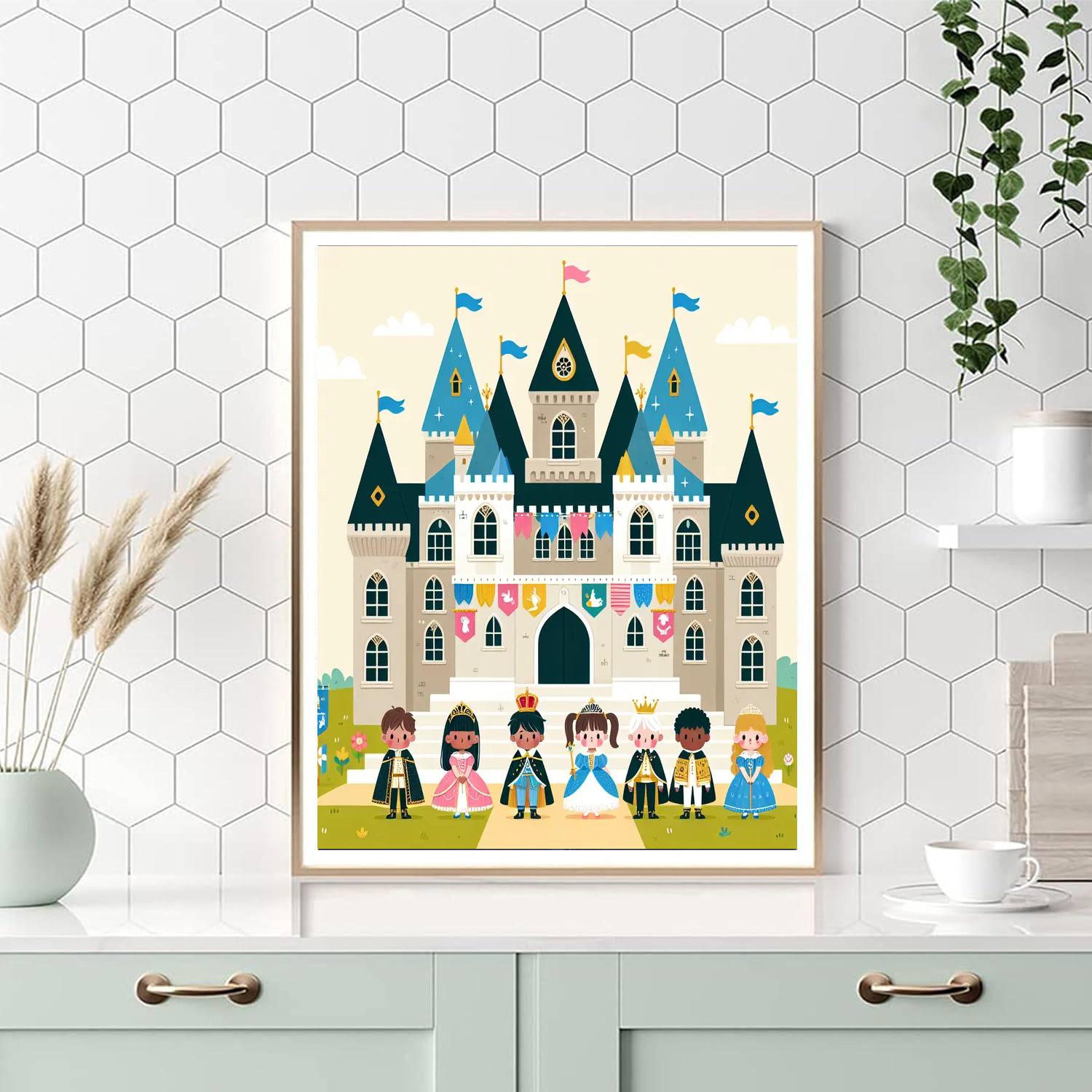 Princess Castle Celebration Number Painting