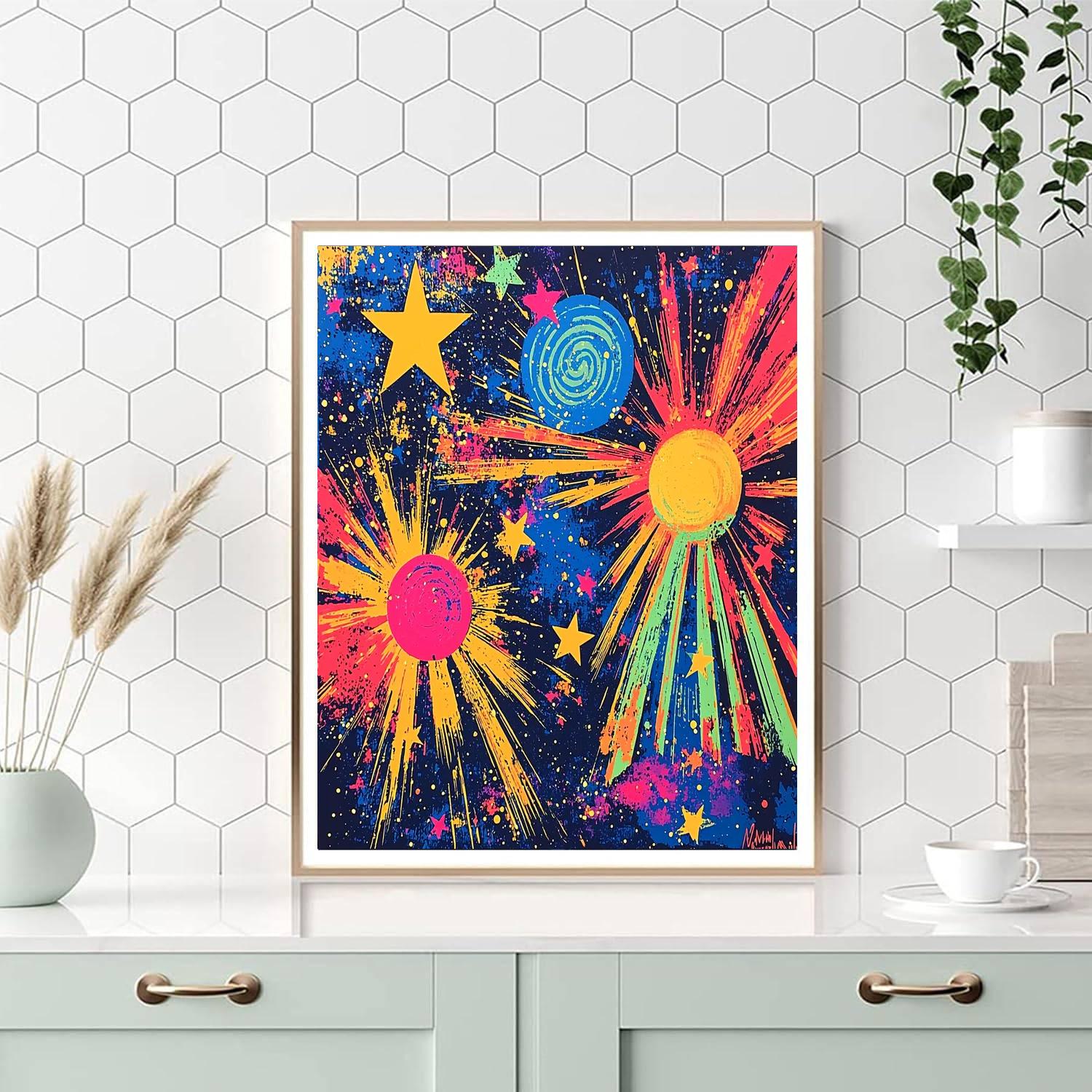 Andy Warhol Inspired Galactic Vision  Paint By Number