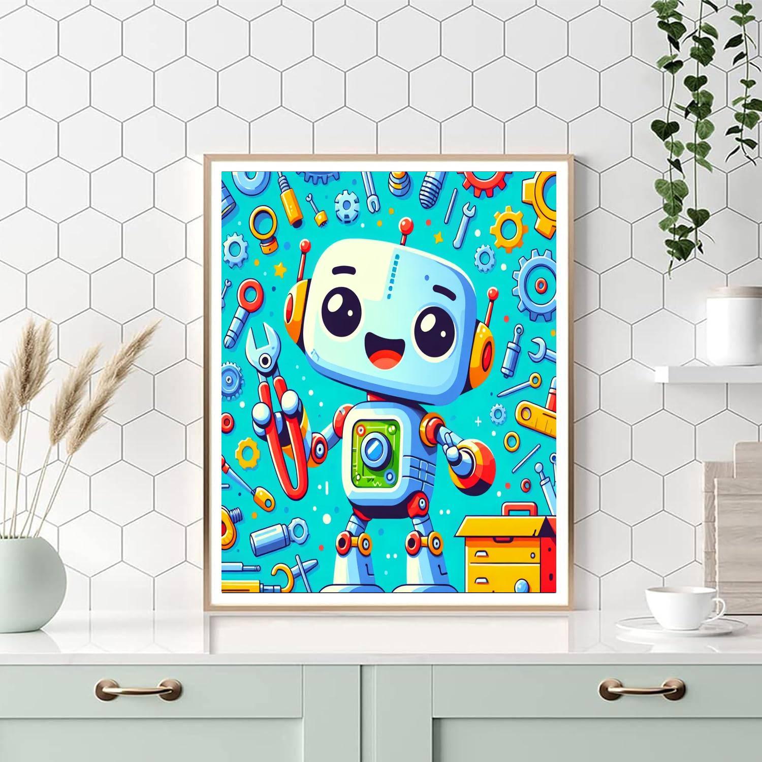 Robot Mechanics Paint By Numbers Art