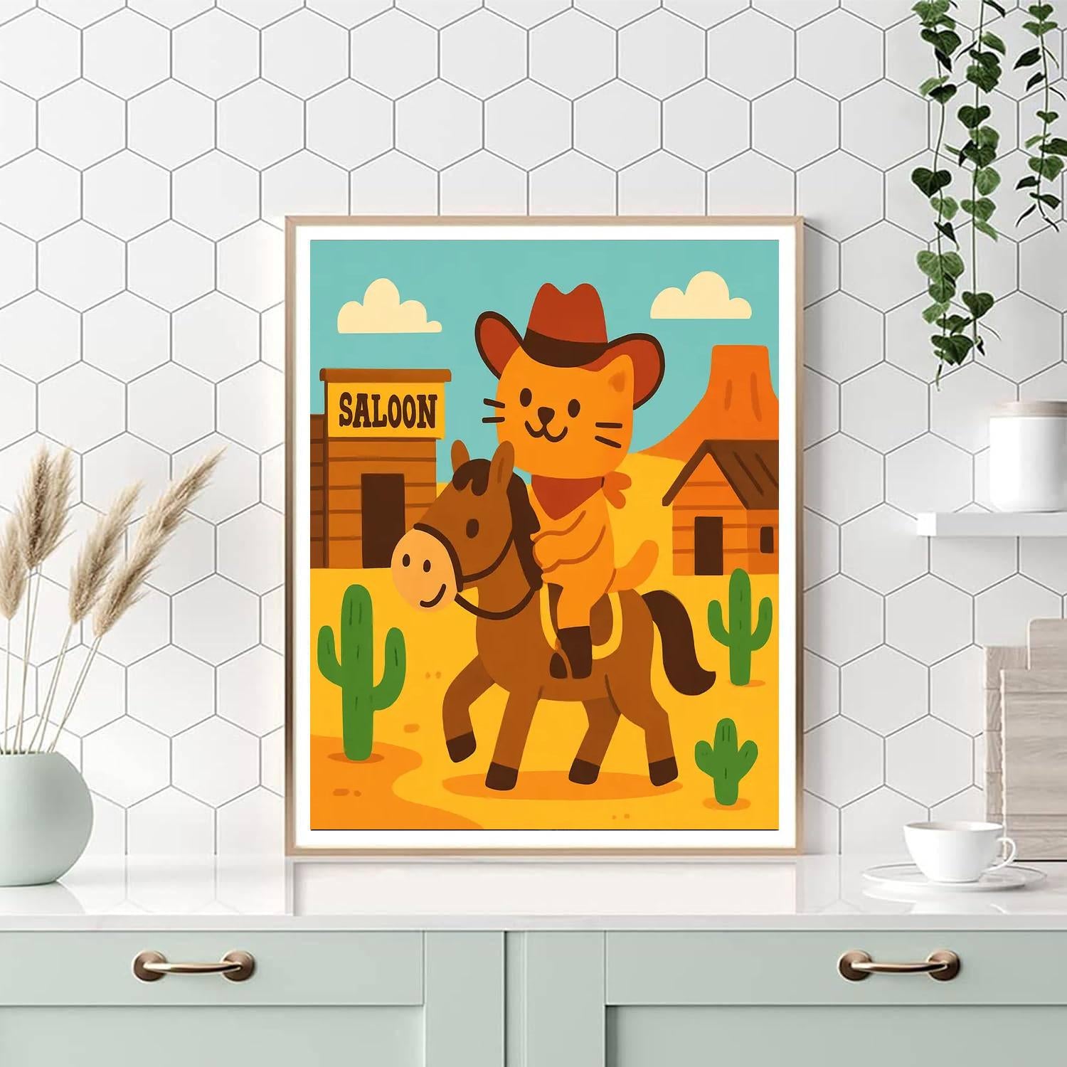 Friendly Wild West Animals DIY Paint By Numbers