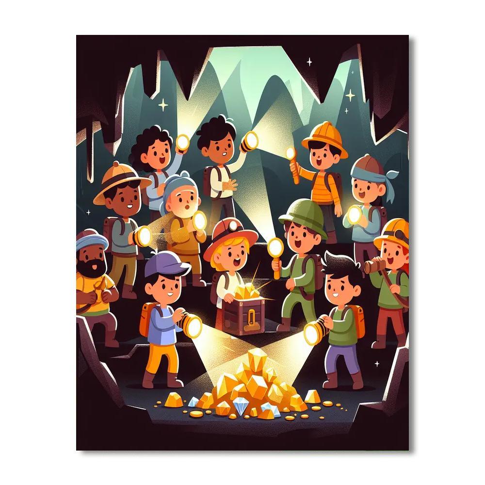 Explorer's Cave Discovery Paint By Color