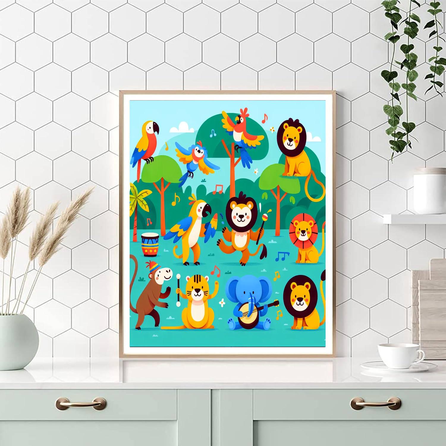 Funky Jungle Beat Paint By Numbers Art