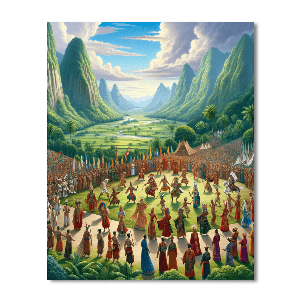 Baliem Valley Festival - Indonesia Paint By Numbers Kits