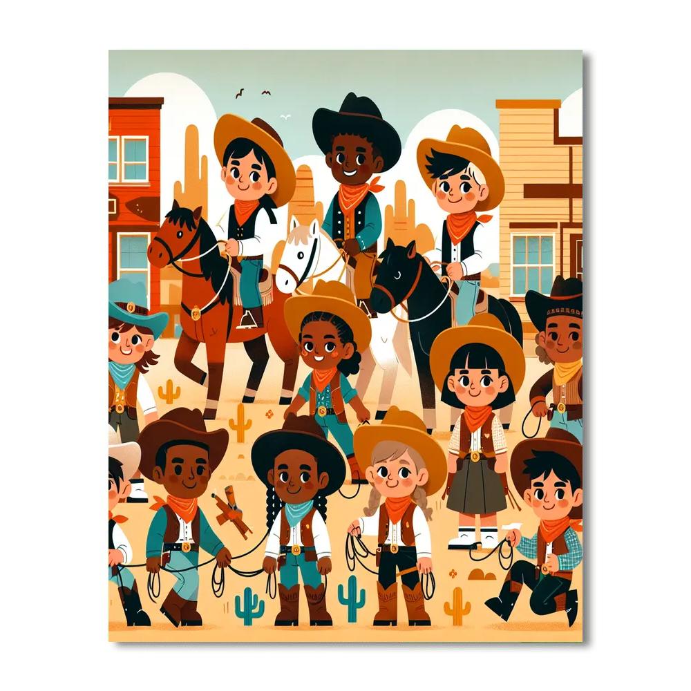 Wild West Frontier Days Paint By Numbers Art
