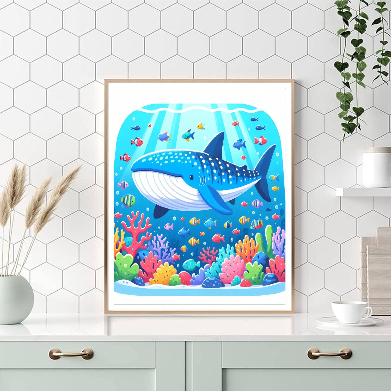Wacky Whale Shark Number Painting