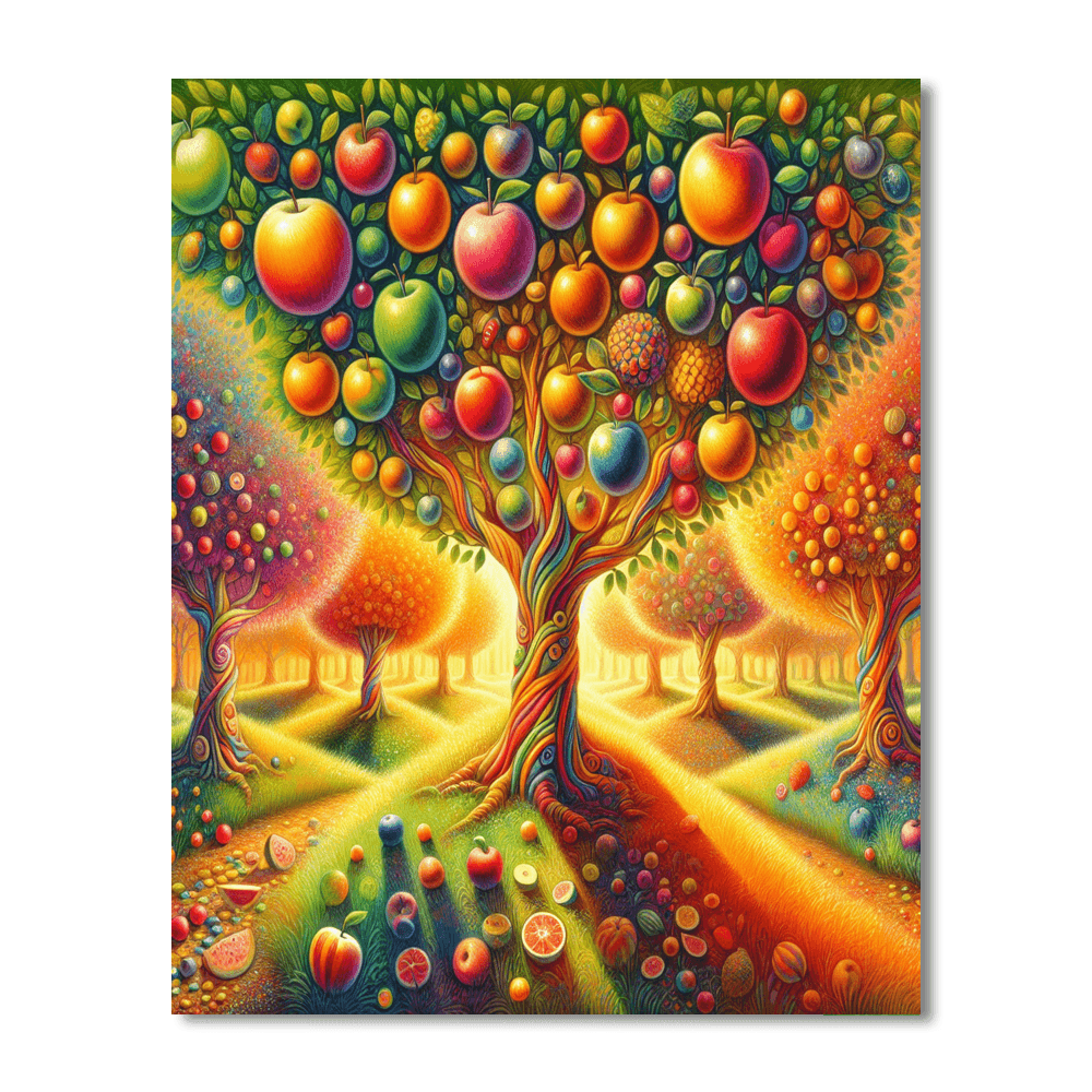 Rainbow Orchard Bliss Number Painting