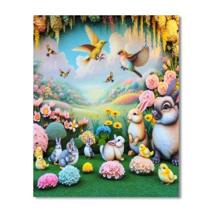 Charming Little Garden Friends Paint By Numbers Art