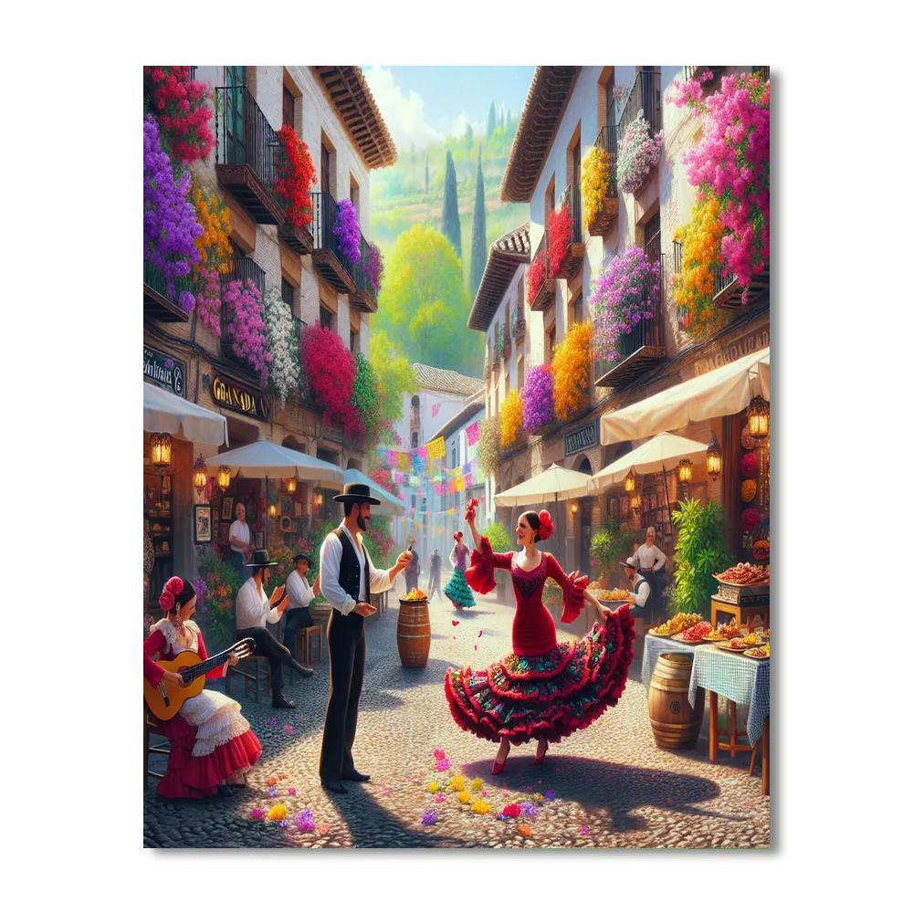 Fiesta De Las Cruces - Granada Painting Number Kit
