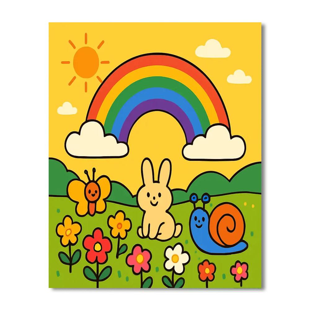 Magical Rainbow Valley Paint By Number