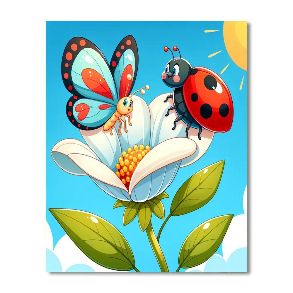 Colorful Insect World Painting By Numbers Kit