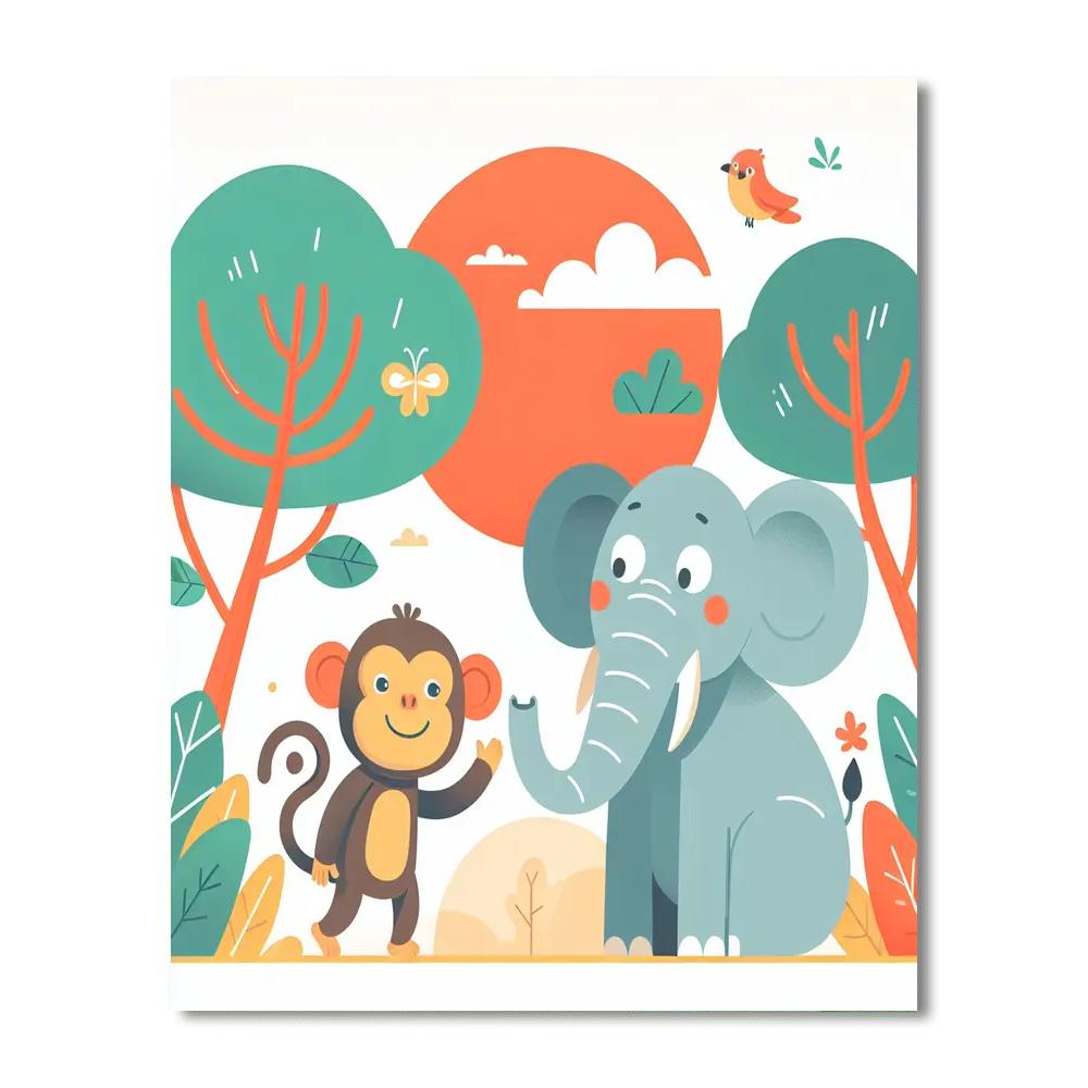 Creative Jungle Safari Painting Number Kit