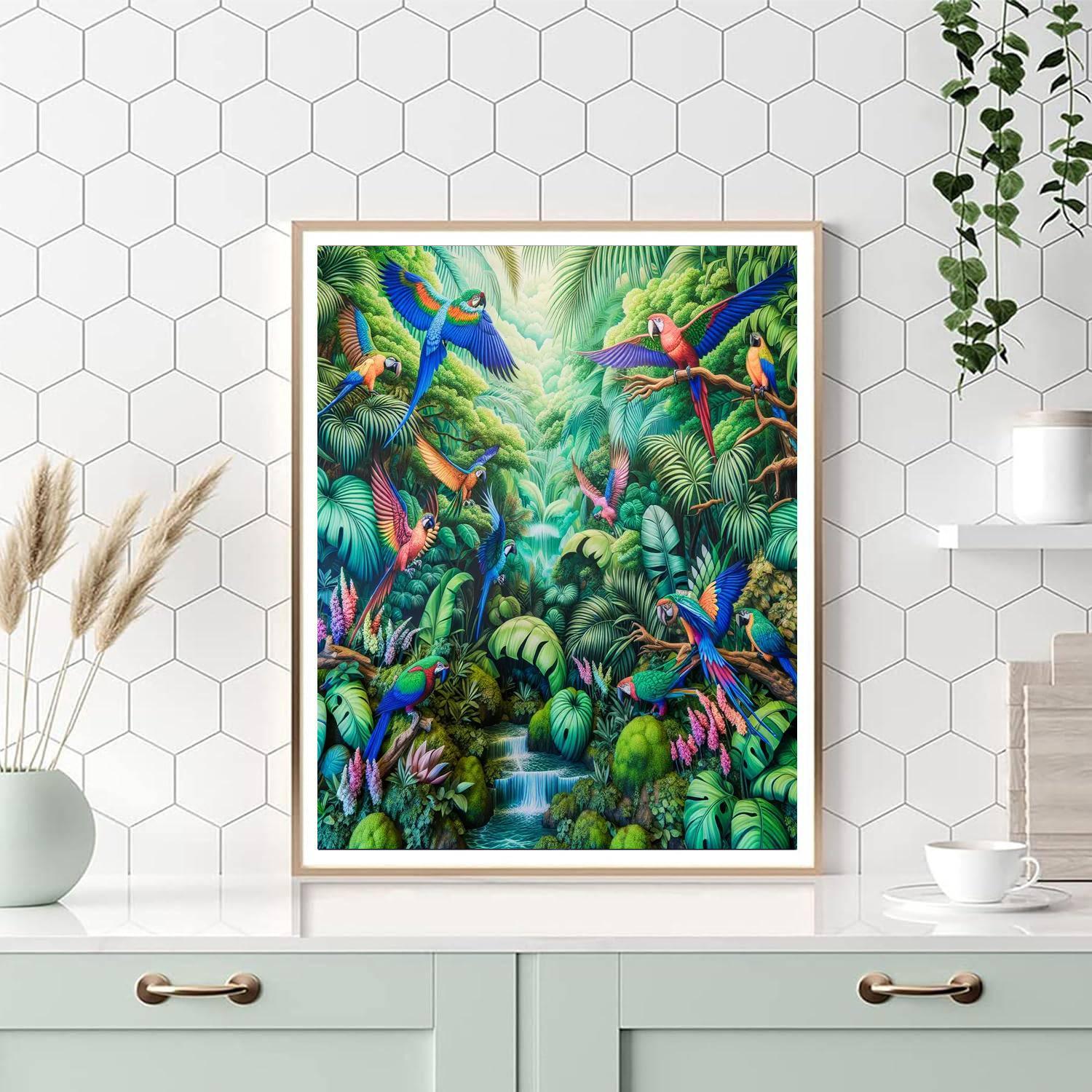 Vibrant Bird Paradise DIY Paint By Numbers