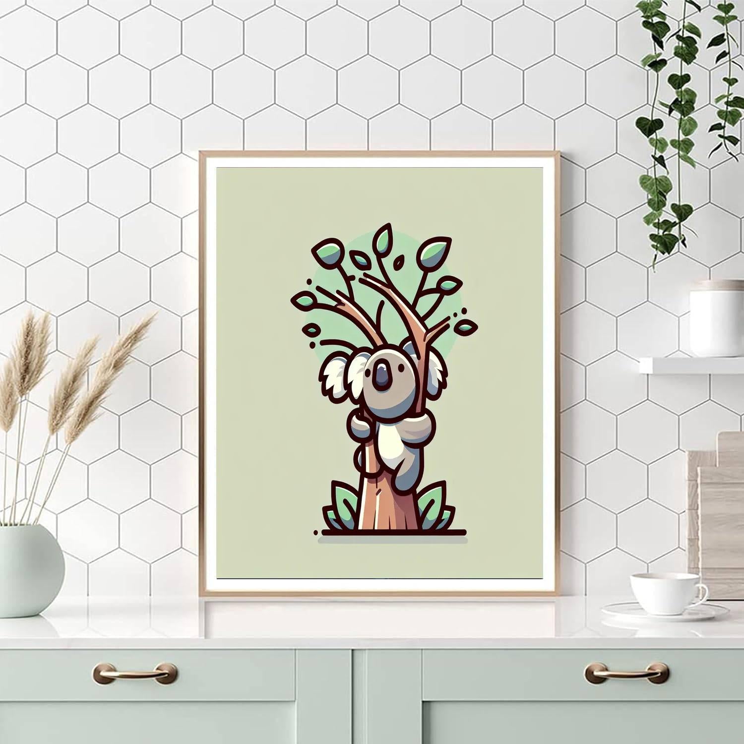 Curious Koala's Climb Numbered Painting Kits