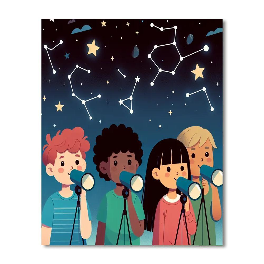 Cosmic Star Gazing Painting By Numbers Kit