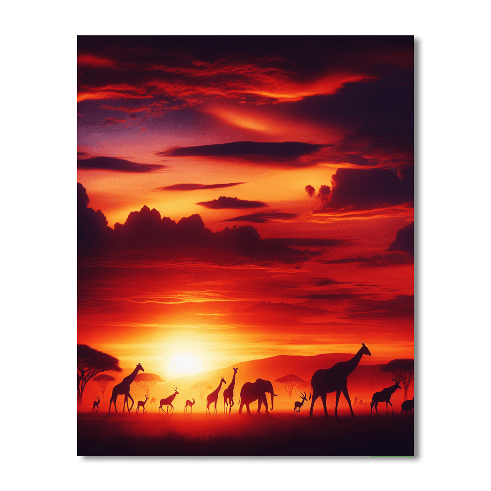 Sunset Safari Expedition Paint By Numbers