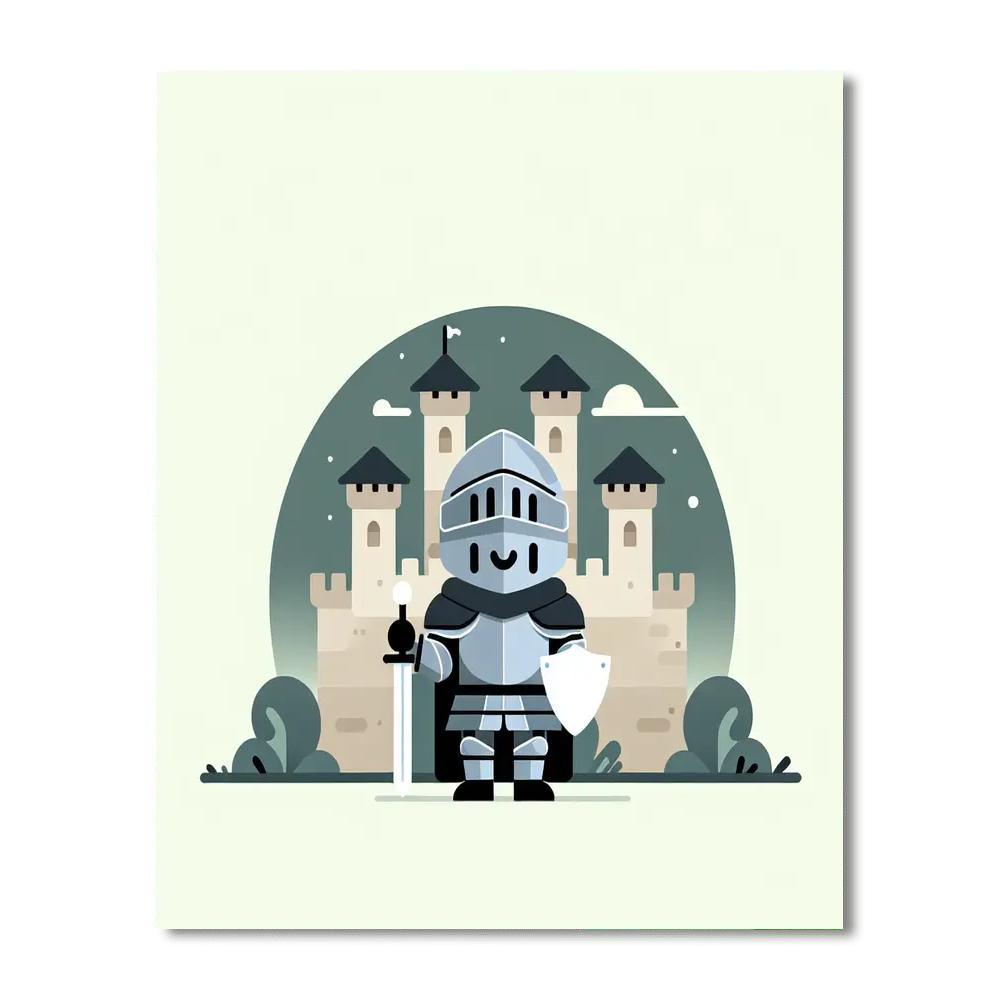 Brave Knight's Castle Numbered Painting Kits