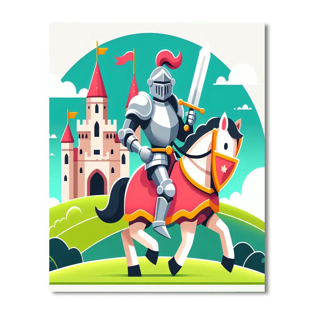 Legend Of The Brave Knight Painting By Numbers Kit